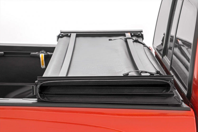 Rough Country | Tonneau Covers|Truck Bed|Exterior Parts & Car Care | Titan Soft Tri-Fold Bed Cover 17-20 Titan 5 Foot 6 Inch Bed w/o Cargo Mgmt Rough Country | RC44816550