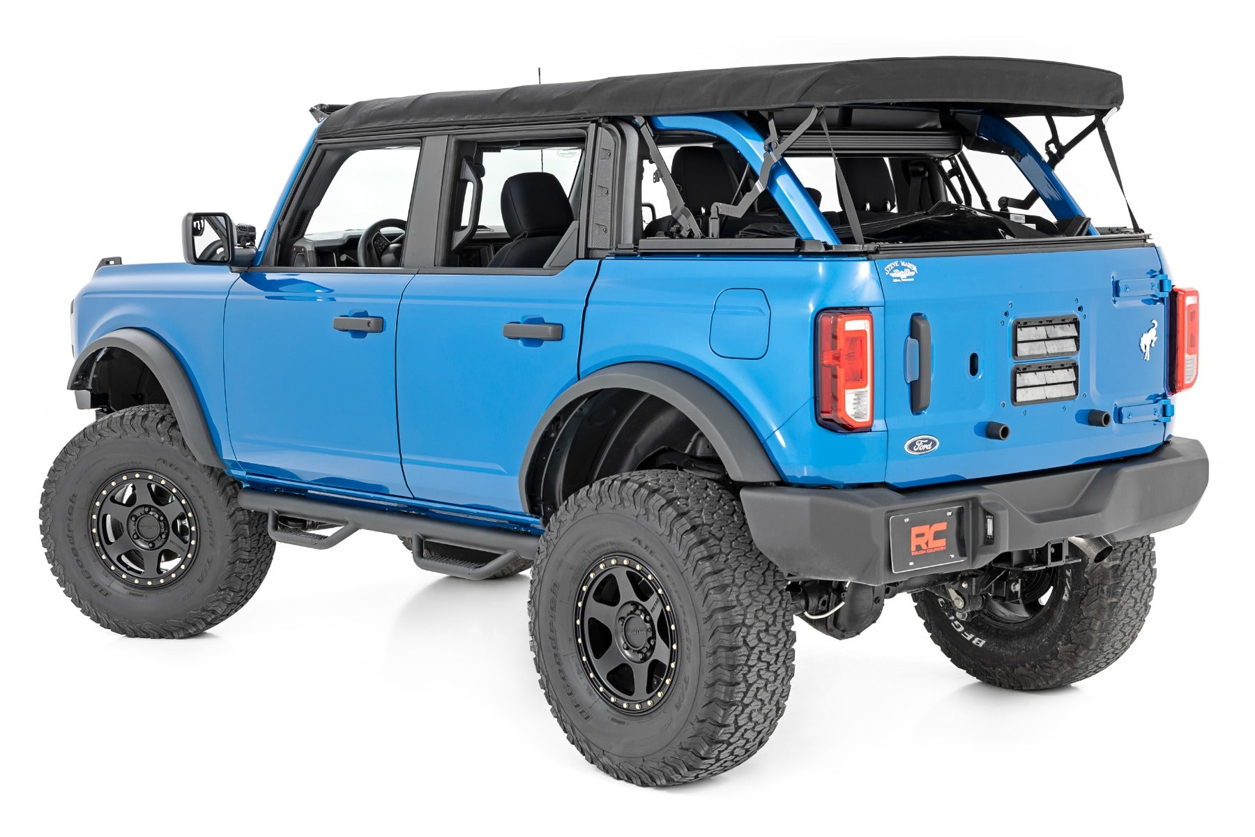 Rough Country | Nerf Bars | Nerf Steps Wheel to Wheel 4 Door Ford Bronco 4WD 21-Up Rough Country | RCF21584D
