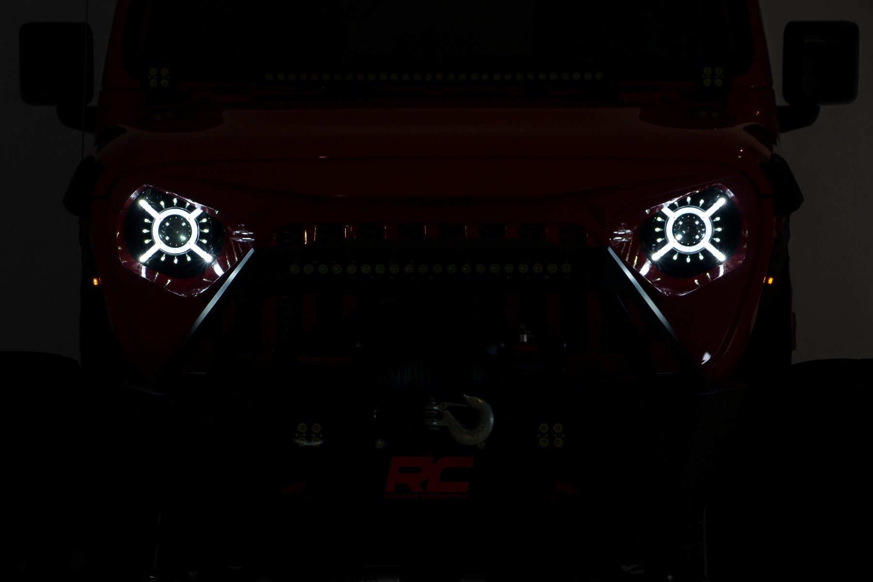 Rough Country | Headlights | Jeep 9-Inch LED Projection Headlights 18-20 Wrangler JL/JLU, 20-Present Gladiator JT Rough Country | RCH5100