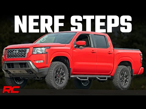 Rough Country | Nerf Bars | Nerf Steps Cab Length Crew Cab Nissan Frontier 2WD/4WD (05-23) Rough Country | RCN2273CC