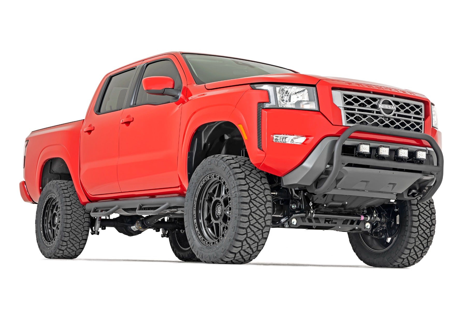 Rough Country | Nerf Bars | Nerf Steps Cab Length Crew Cab Nissan Frontier 2WD/4WD (05-23) Rough Country | RCN2273CC