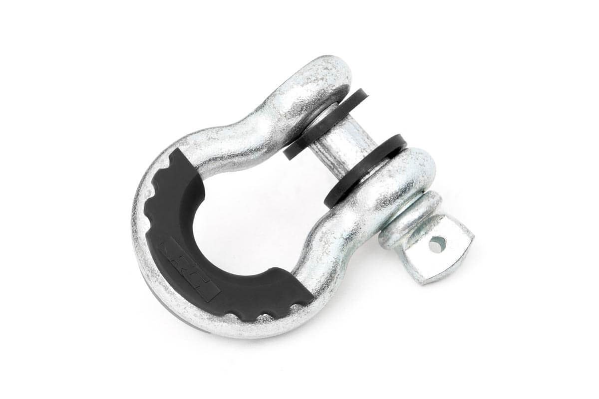 Rough Country | D Ring Isolator | D-Ring Isolators Rough Country Logo Polyurethane Black Pair Rough Country | RS101