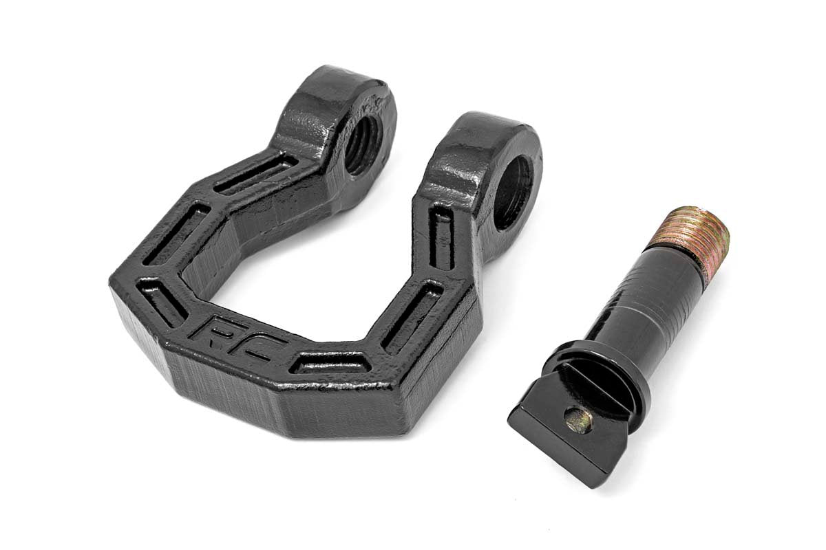 Rough Country | D Ring Shackle | Forged D-Ring Set Black Pair Rough Country | RS118