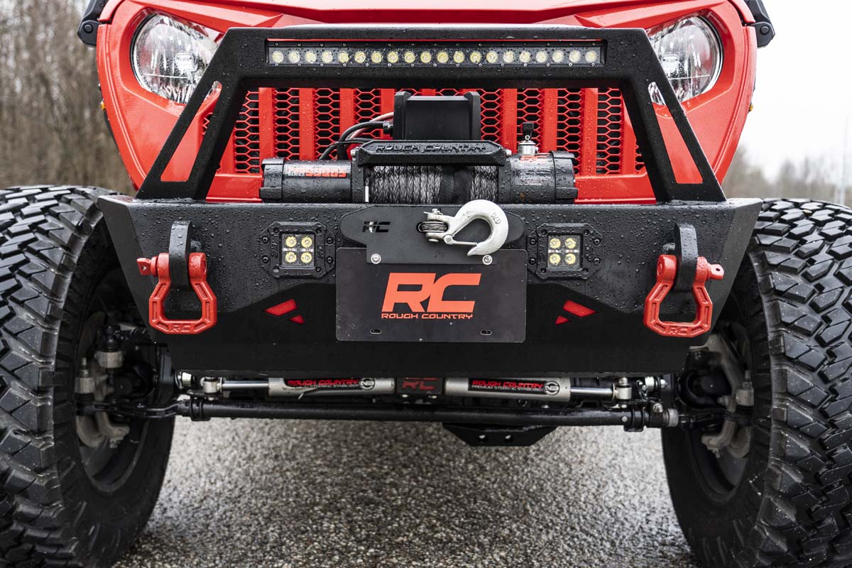 Rough Country | License Plate Bracket | Quick Release Hawse Fairlead License Plate Mount Rough Country | RS124