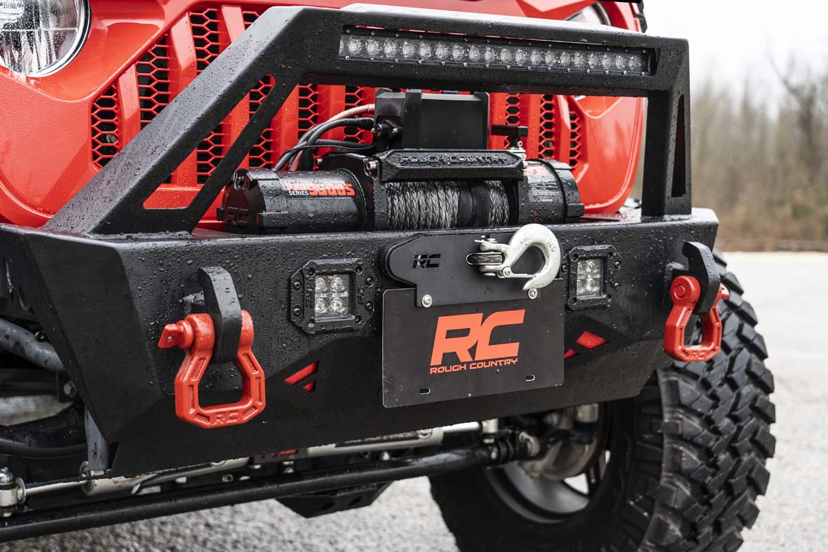 Rough Country | License Plate Bracket | Quick Release Hawse Fairlead License Plate Mount Rough Country | RS124