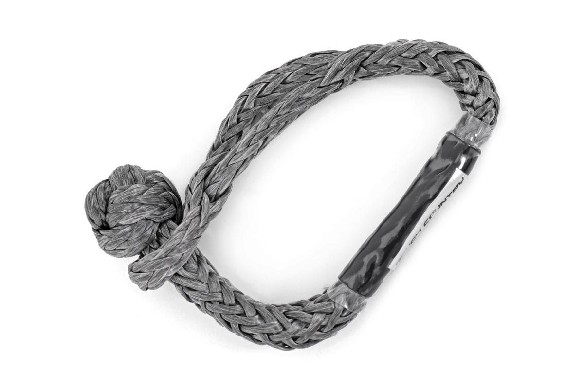 Rough Country | Winch Rope | Soft Shackle Rope 7/16 Inch Diameter 34,000 LB Breaking Strength Gray Rough Country | rs135