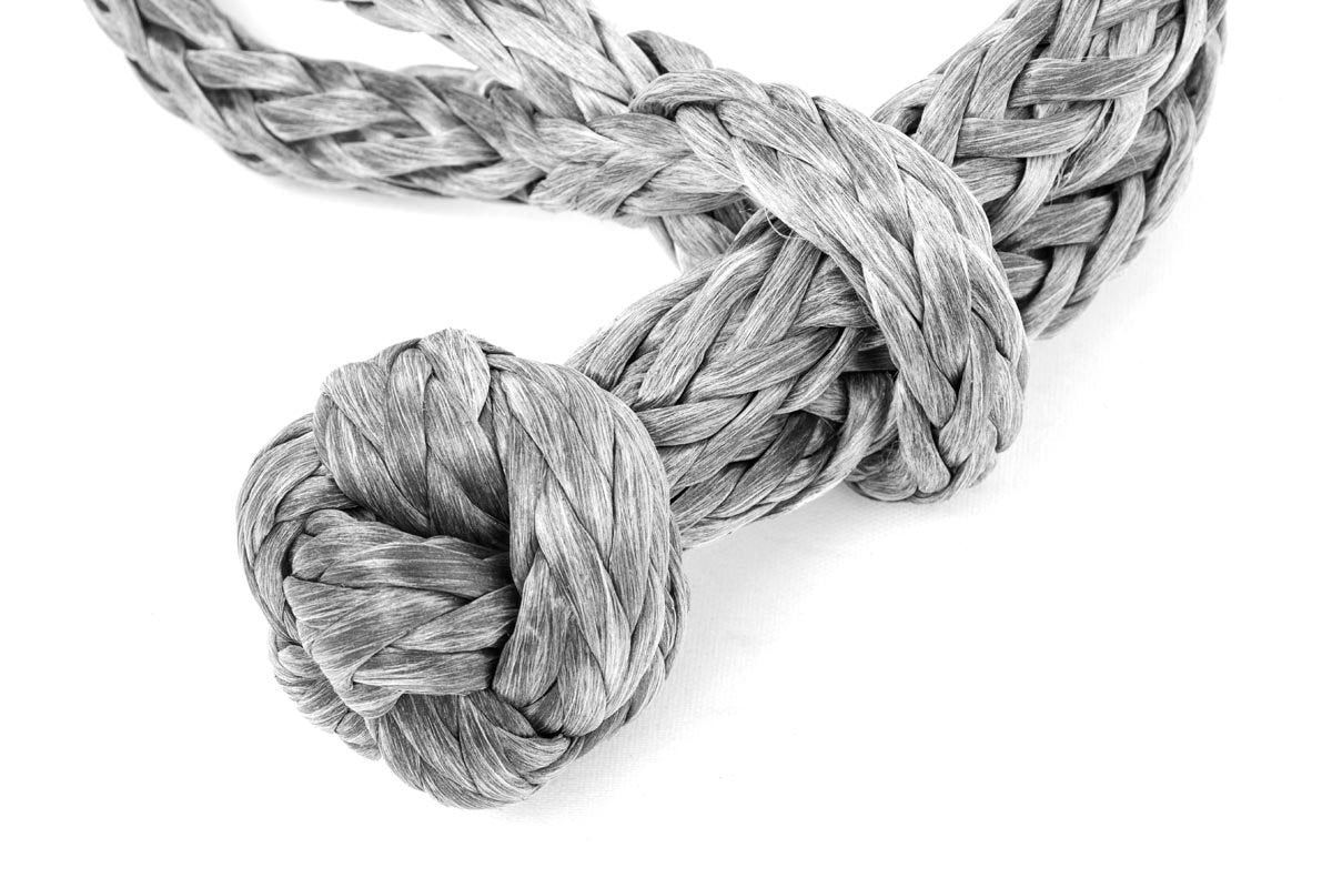 Rough Country | Winch Rope | Soft Shackle Rope 7/16 Inch Diameter 34,000 LB Breaking Strength Gray Rough Country | rs135