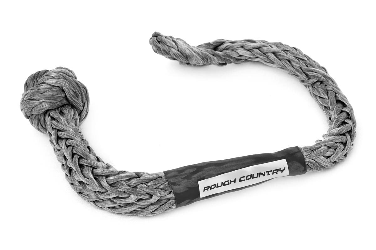 Rough Country | Winch Rope | Soft Shackle Rope 7/16 Inch Diameter 34,000 LB Breaking Strength Gray Rough Country | rs135
