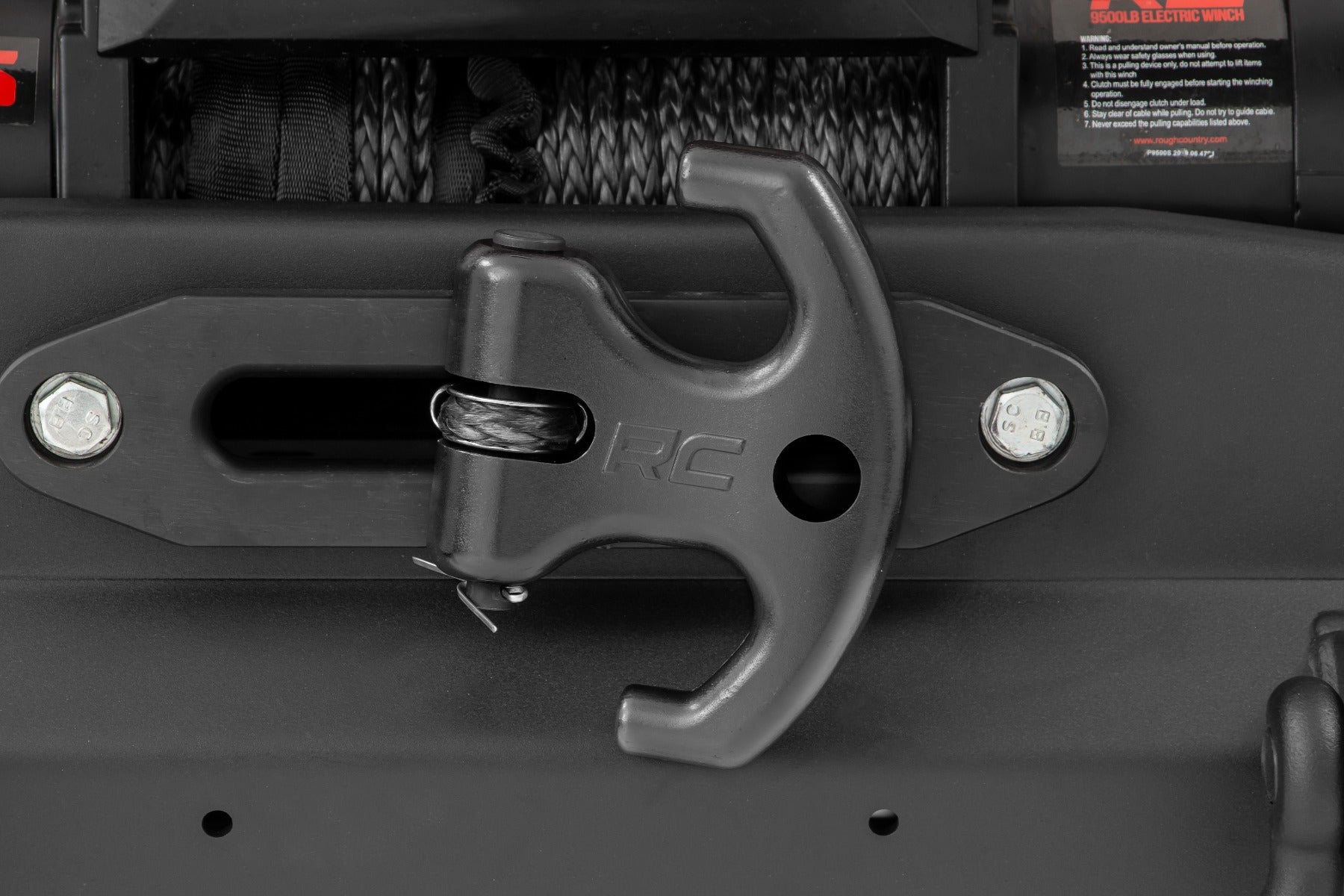 Rough Country | Winch Hardware Kit | Multi-Function Winch Cleat Black Rough Country | RS175B