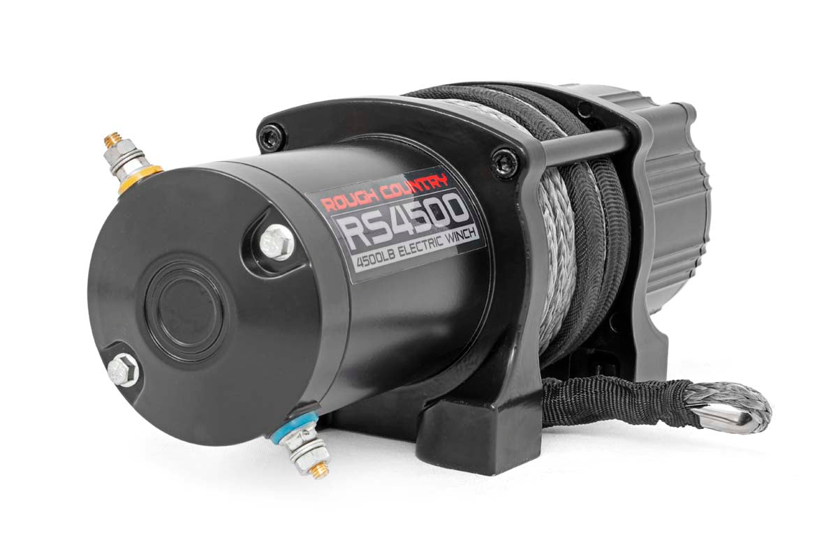 Rough Country | Winches | 4500 LB UTV/ATV Electric Winch w/Synthetic Rope Rough Country | RS4500S