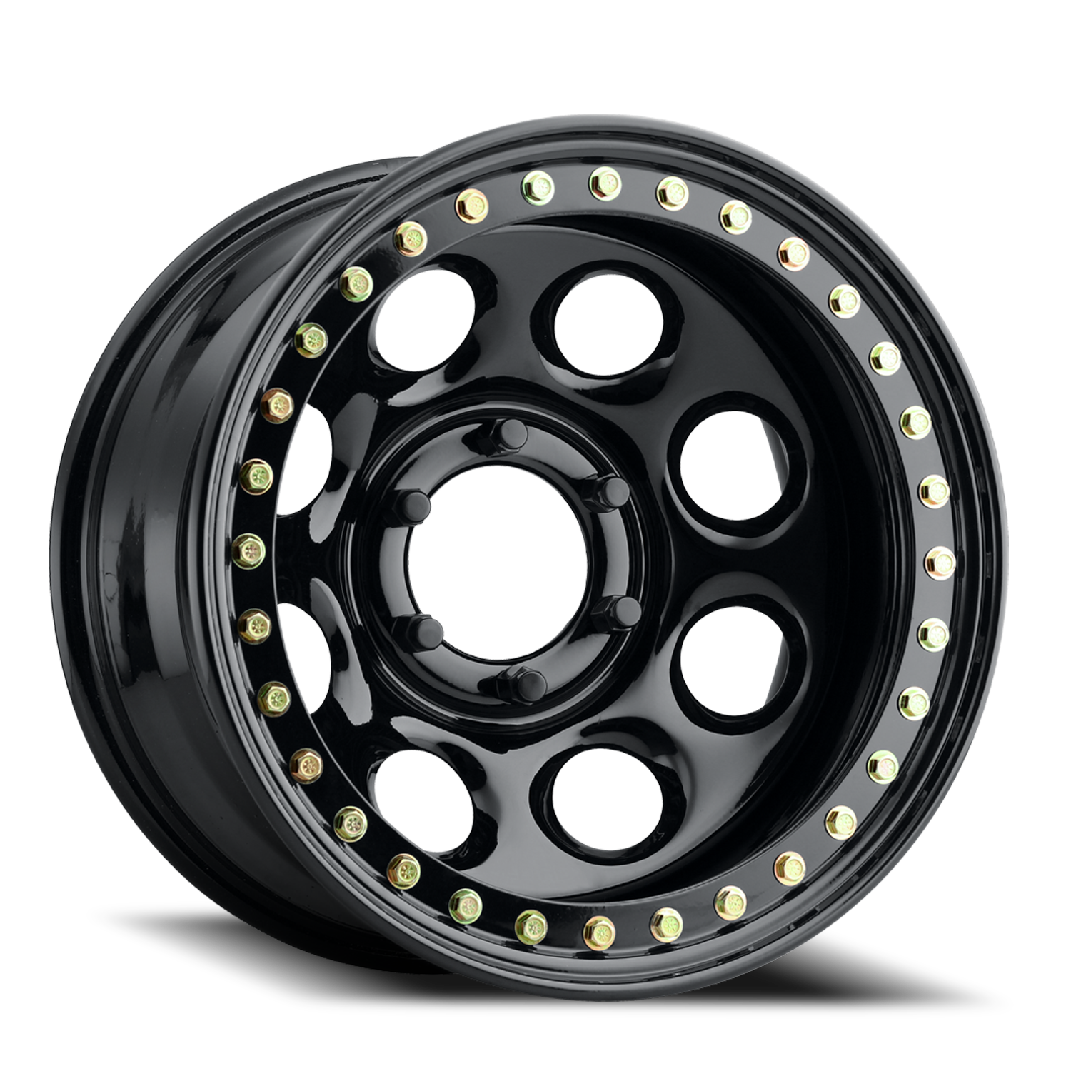 RACELINE | Aluminum Wheels | Aluminum Wheels 17x9.5 Rock 8 RT81 Gloss Black Beadlock Offset 5 on 127 Bolt Pattern 107.95 Bore Raceline | RT8179550