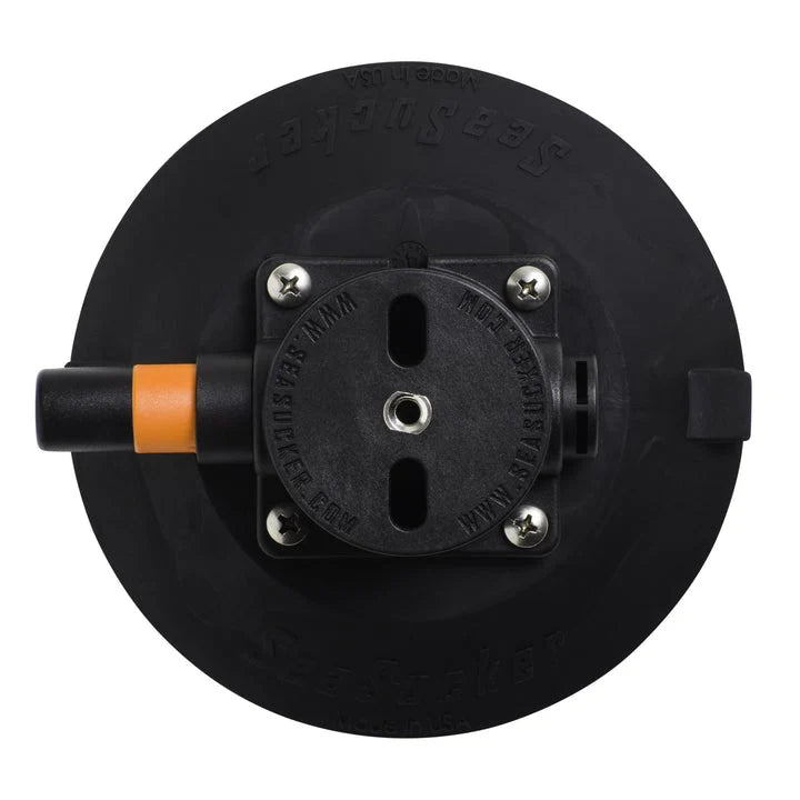 SeaSucker | Vacuum Mounts | 6" SeaSucker w/ Flat-Top Stainless Steel D-Ring (Black or White) | VM1014
