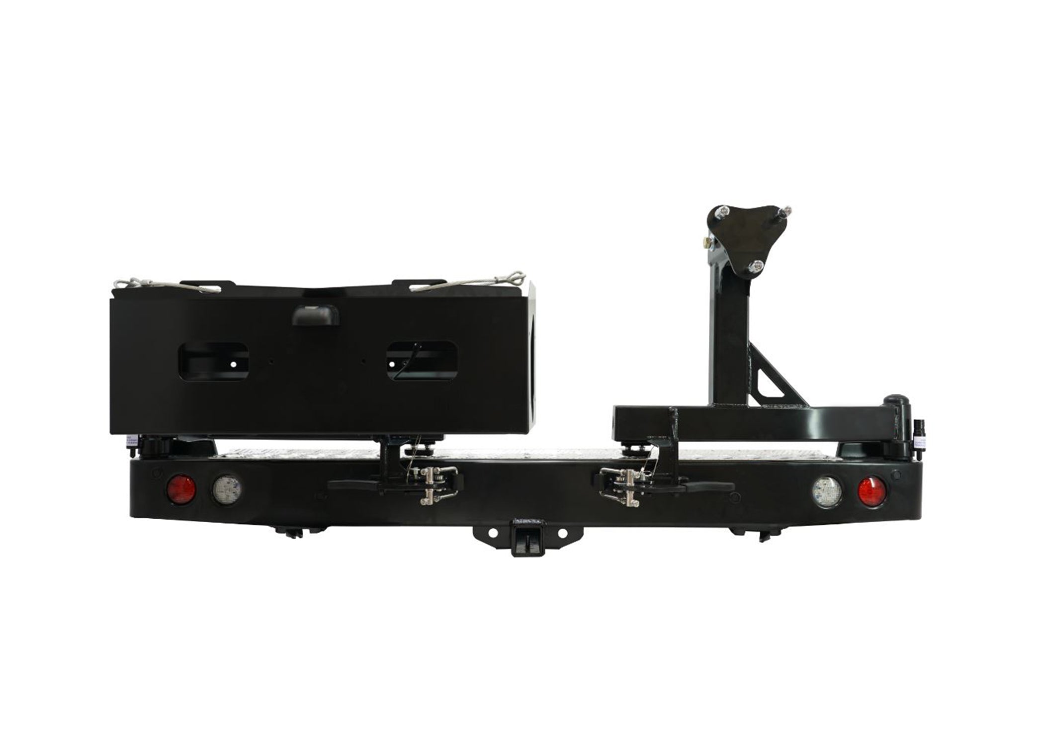 DOBINSONS | REAR BAR LC 78 SERIES (242MM WING LENGTH) WITH JERRY CAN HOLDER AND SINGLE TIRE CARRIER | BW80-4144