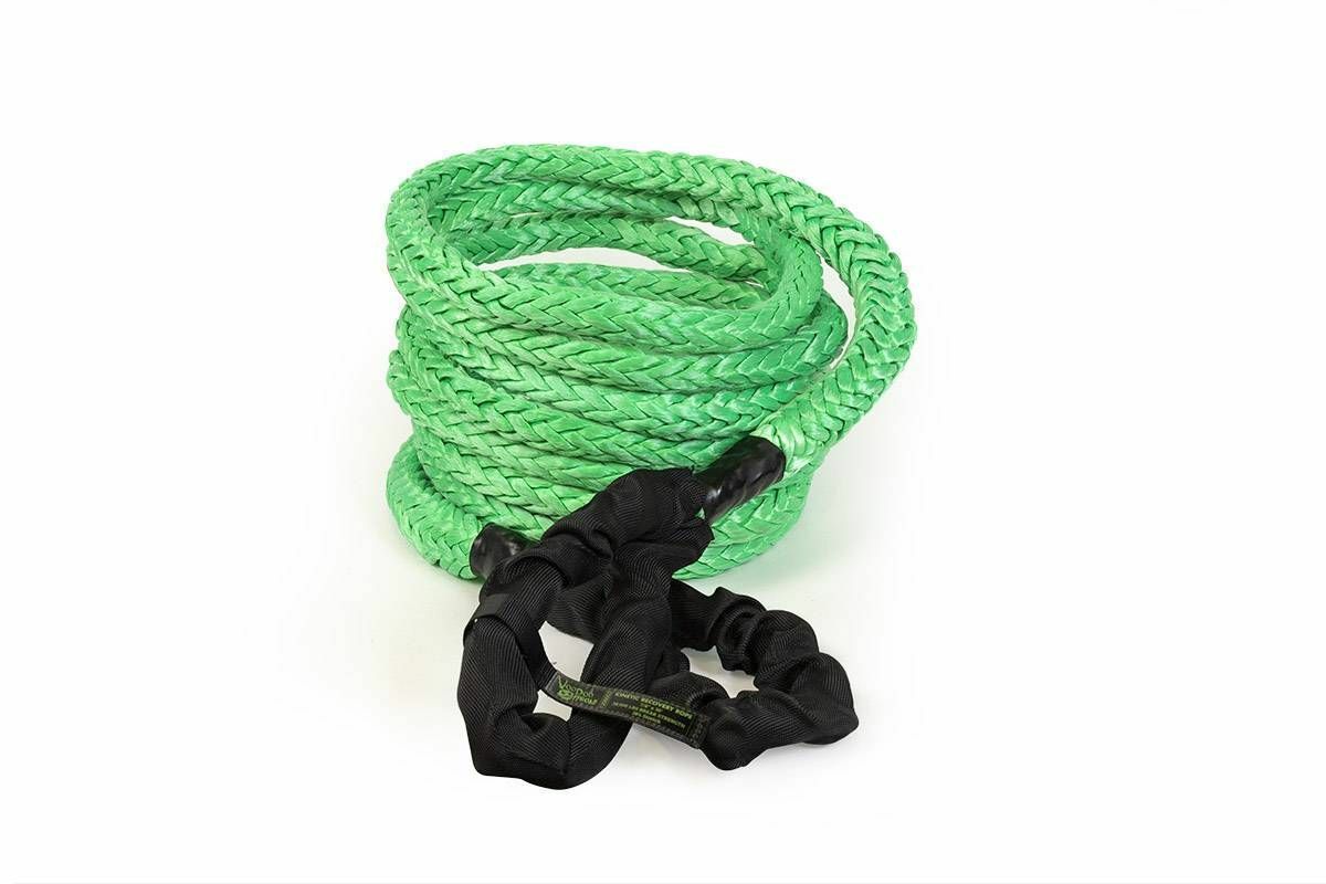 Voodoo Offroad | RP-ROPE PRODUCTS | 2.0 Santeria Series 7/8" x 30 ft Kinetic Recovery Rope with Rope Bag for Truck and Jeep - Green | 1300002A