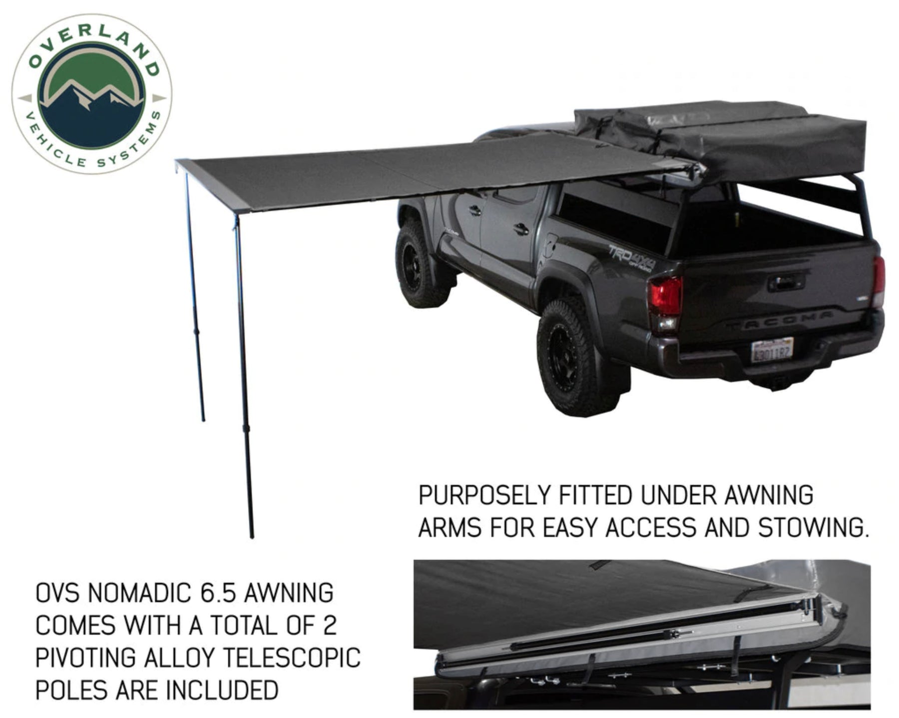 Nomadic Awning 2.0 - 6.5' With Black Cover