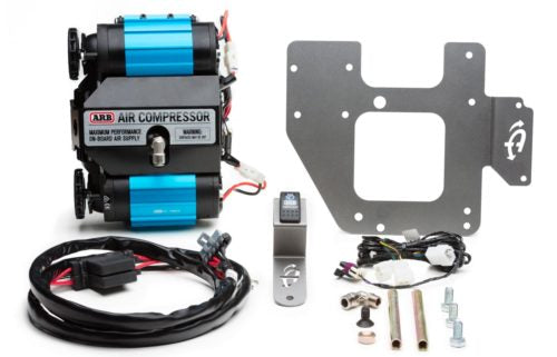 Compressor Mount & Connection Kit - JK Engine Mount for ARB Dual Air Compressor - Gray