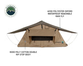 TMBK 3 Roof Top Tent - Tan Base With Green Rain Fly, Black Aluminum Base, Black Ladder