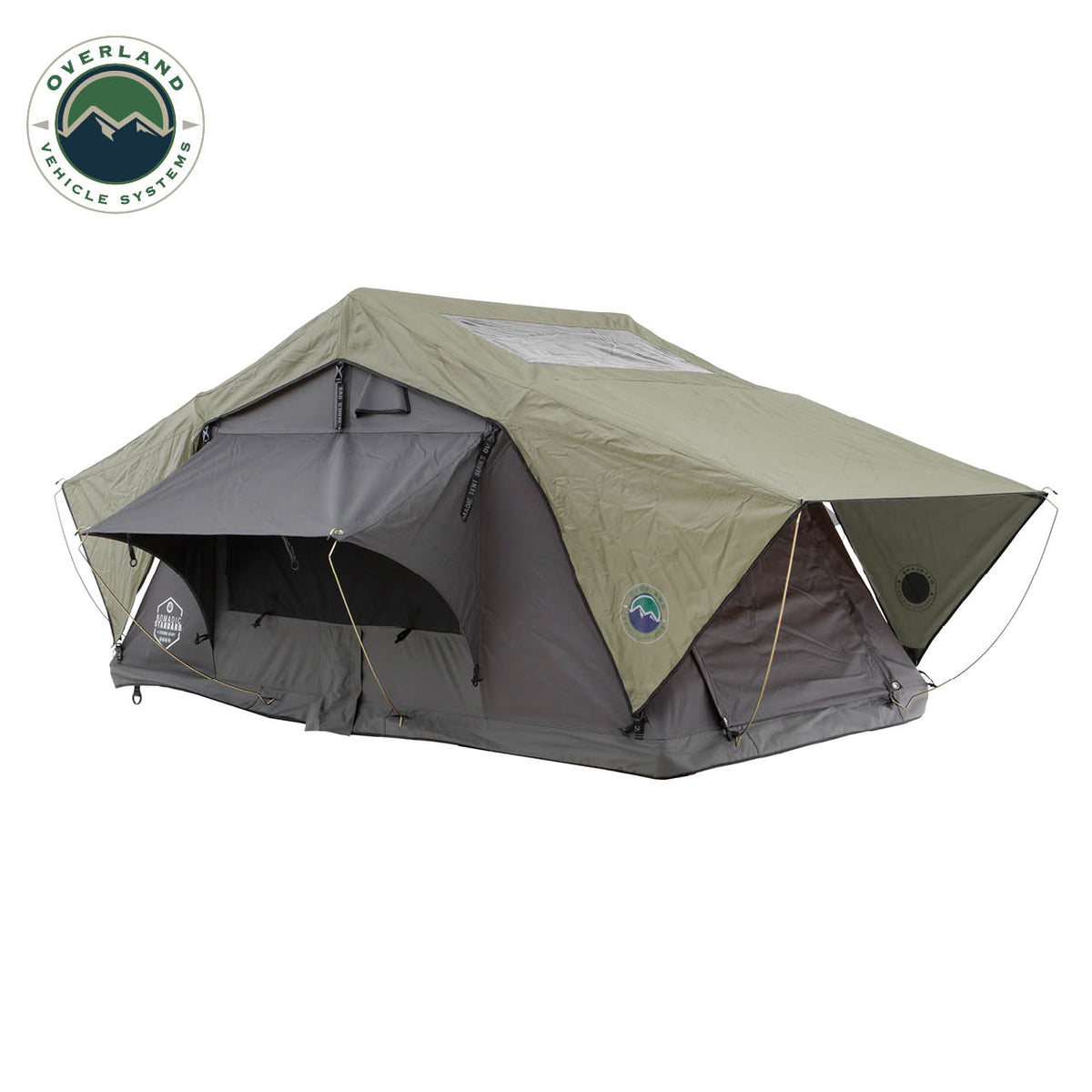 N2S Nomadic 2 Standard Roof Top Tent Gray Body Green Rainfly