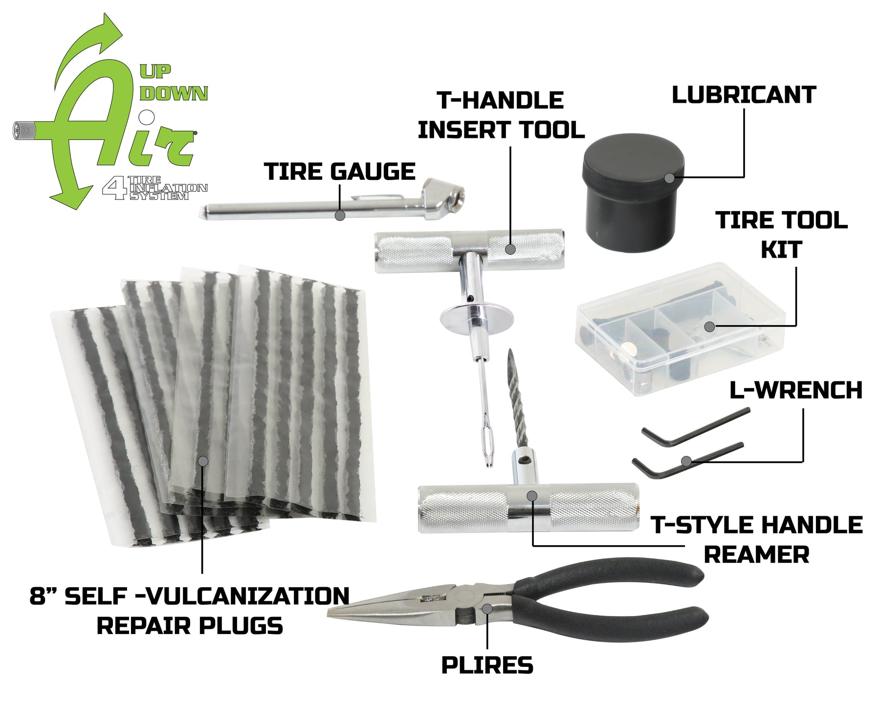 Tire Repair Kit - 53 Piece Kit With Black Storage Box