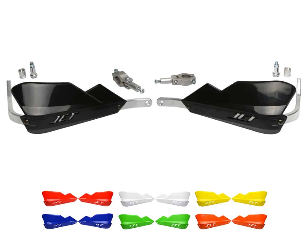 BB.JET01.R Barkbusters JET Handguard complete kit for 7/8" handlebars includes backbones, plastics, and mounting hardware - Red