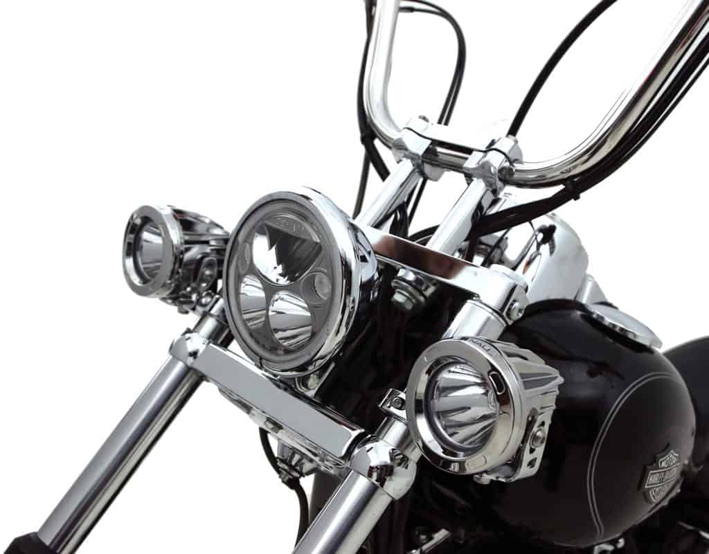 LAH.00.10600.C DENALI Conventional Fork Tube Auxiliary Light Mount For 39mm-49mm 1.5in-1.875in Diameter Tubes | Chrome