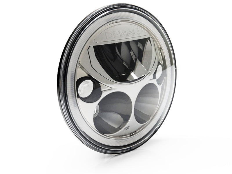 TT-M7 DENALI M7 DOT LED Headlight Module, 7.0" Round, Black Chrome