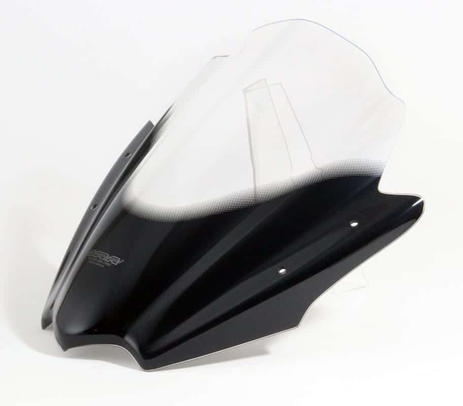 MRA.RNB.1 MRA RacingScreen style "RNB" windshield for naked sport bikes, cruisers, enduro and dual sport motorcycles - SMOKE GREY
