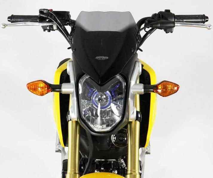 MRA.01.073.R.8 MRA Double-Bubble RacingScreen Windshield for Honda MSX125 Grom '13- - BLACK