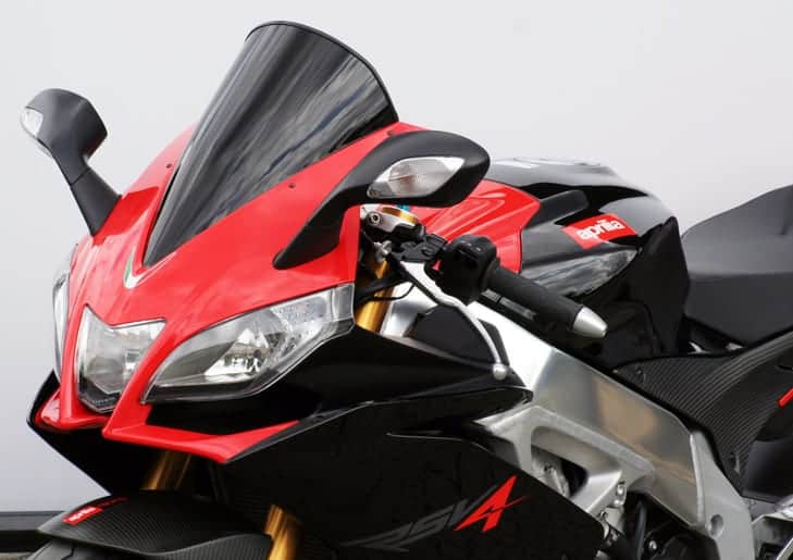 MRA.21.017.R.0 MRA Double-Bubble RacingScreen Windshield for Aprilia RSV 4, 2009-2014 Clear