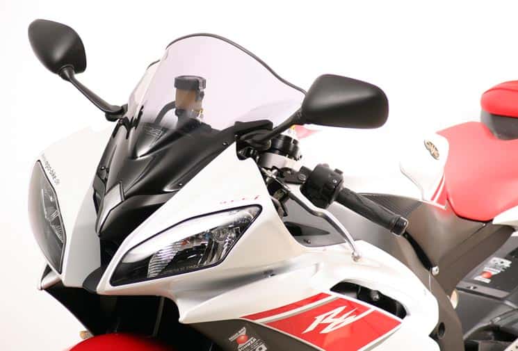 MRA.06.057.R.1 MRA Double-Bubble RacingScreen Windshield for Yamaha R6, '08- Smoke Gray