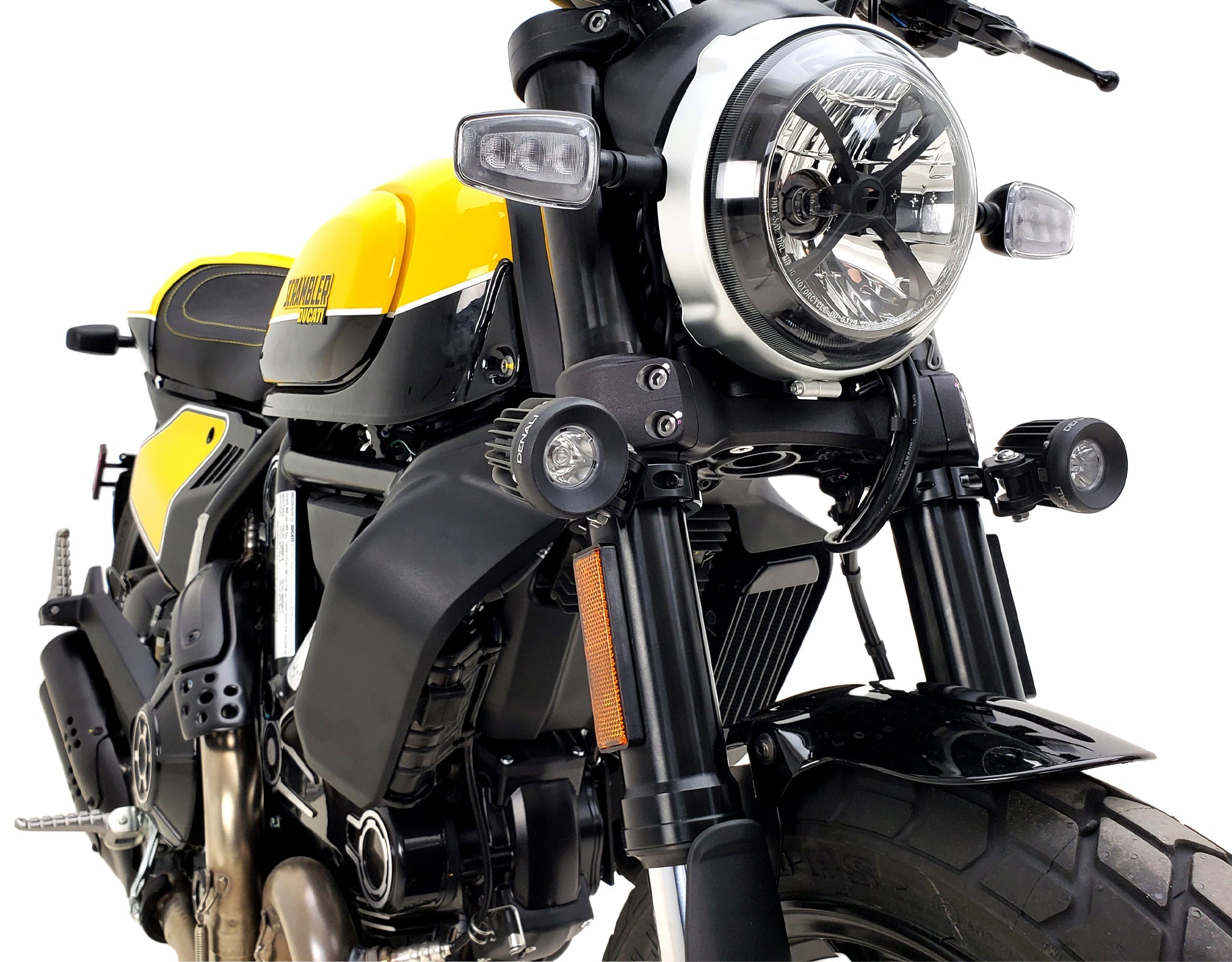 LAH.00.10500.B DENALI Inverted Fork Tube Auxiliary Light Mount For 50mm-60mm 2in-2.375in Diameter Tubes | Black rev07